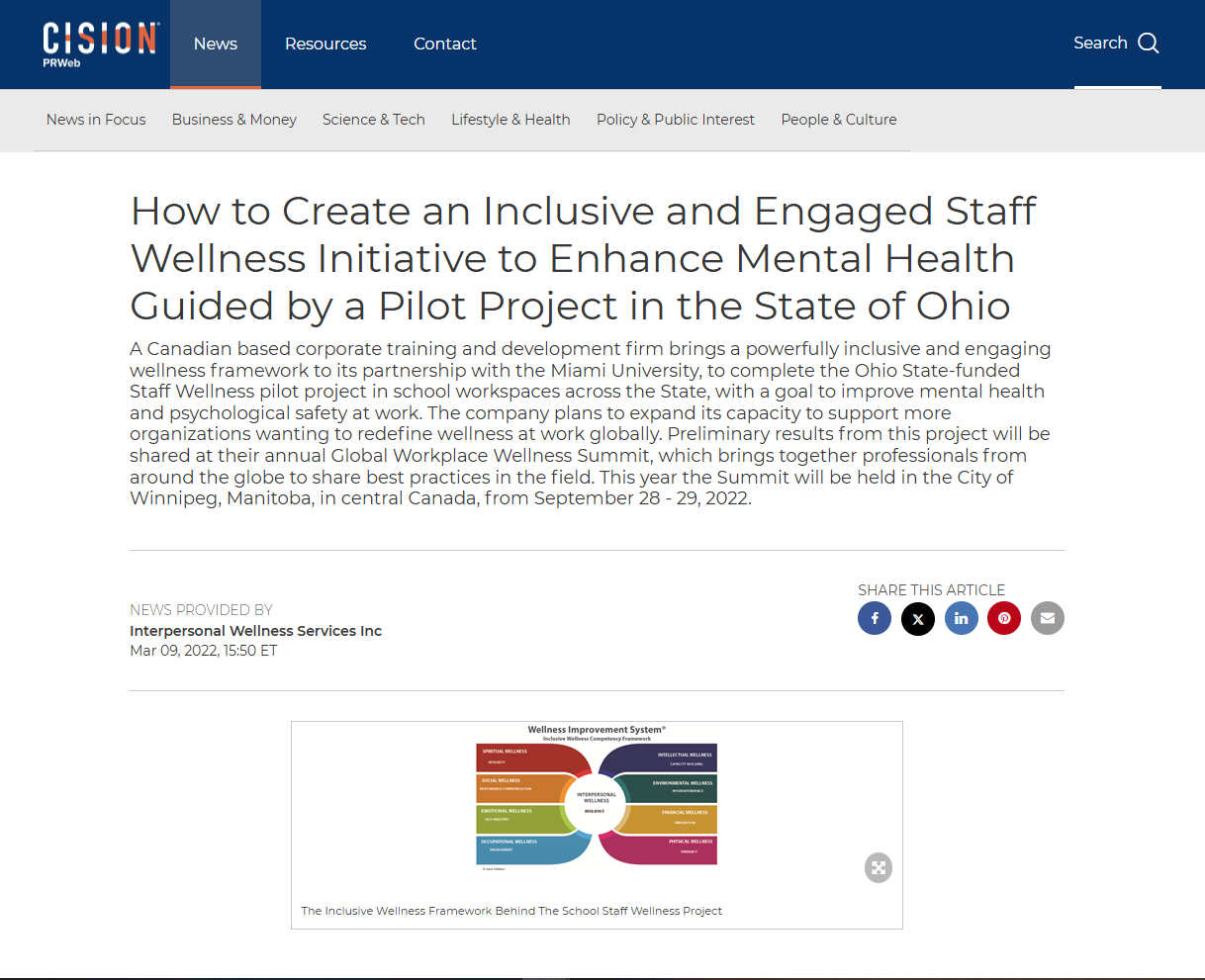 How to Create an Inclusive and Engaged Staff Wellness Initiative to Enhance Mental Health Guided by a Pilot Project in the State of Ohio